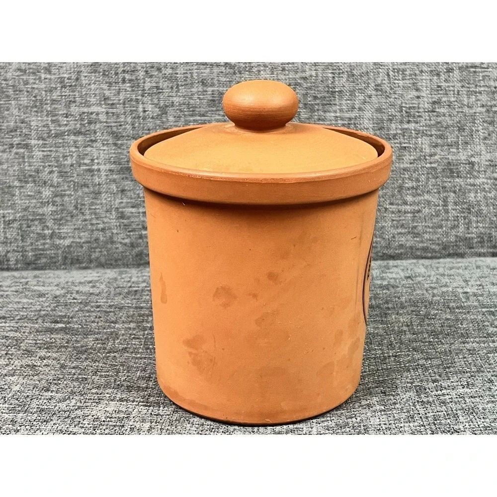 The Original Suffolk Canister BISCUITS Henry Watson Pottery Terracotta Kitchen